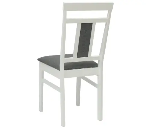 Ēdamistabas Krēsls 2 Pcs Balts Un Pelēks Ciets Gumijas Koks Vidaxl