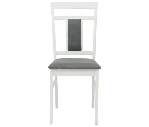 Ēdamistabas Krēsls 2 Pcs Balts Un Pelēks Ciets Gumijas Koks Vidaxl