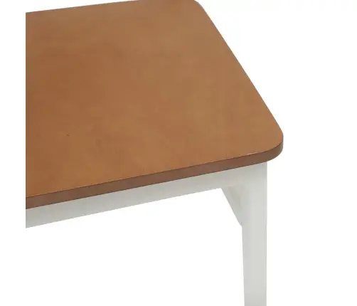 Söögitool 2 Pcs Valge Ja Looduslik Paks Kautsukipuit