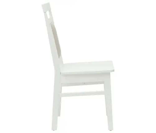 Ēdamistabas Krēsls 2 Pcs Balts Cietais Koks Vidaxl