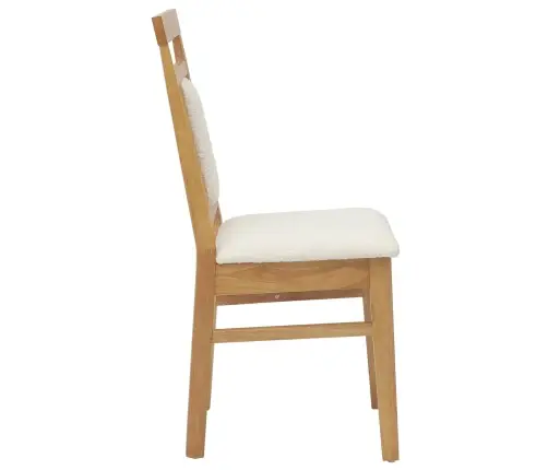 Ēdamistabas Krēsls 2 Pcs Dabisks Un Gaišs Cietais Koks Vidaxl