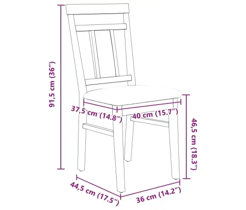 Ēdamistabas Krēsls 2 Pcs Dabisks Un Gaišs Cietais Koks Vidaxl