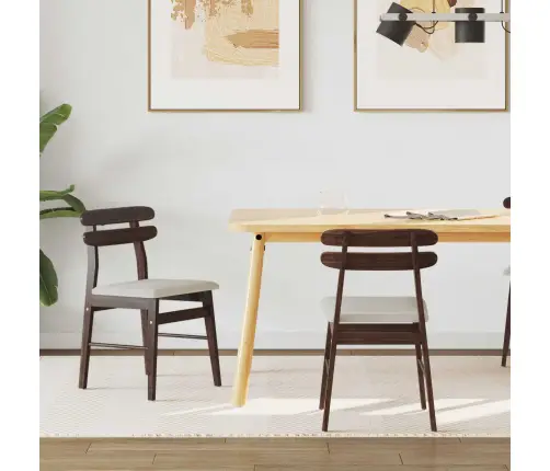 Ēdamistabas Krēsls 2 Pcs Gaiši Brūns Un Gaišs Vidaxl