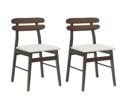 Ēdamistabas Krēsls 2 Pcs Gaiši Brūns Un Gaišs Vidaxl