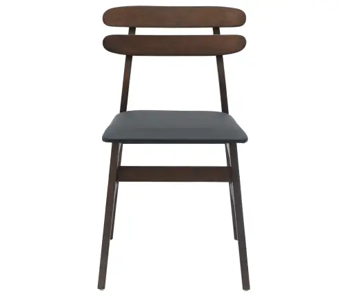 Ēdamistabas Krēsls 2 Pcs Gaiši Brūns Un Melns Cietais Koks Vidaxl