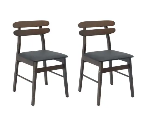 Ēdamistabas Krēsls 2 Pcs Gaiši Brūns Un Melns Cietais Koks Vidaxl