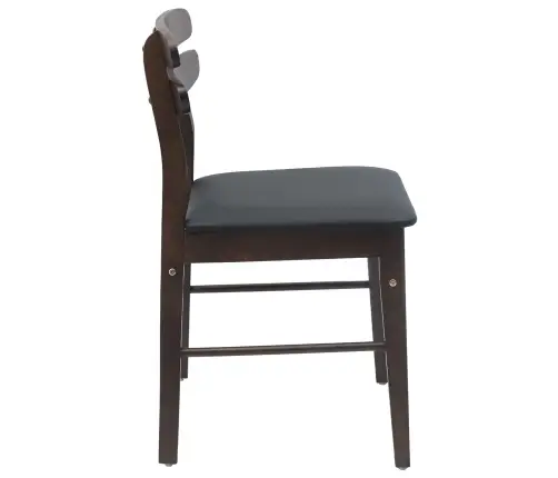 Ēdamistabas Krēsls 2 Pcs Gaiši Brūns Un Melns Cietais Koks Vidaxl