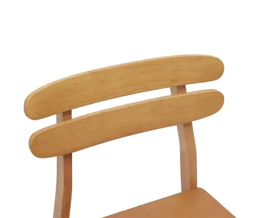 Valgomasis Krėslas 2 Pcs Natūrali Kietas Medis