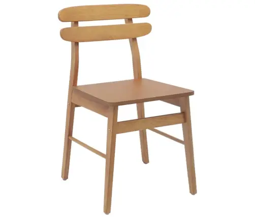 Valgomasis Krėslas 2 Pcs Natūrali Kietas Medis