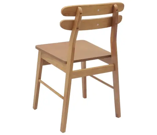 Valgomasis Krėslas 2 Pcs Natūrali Kietas Medis