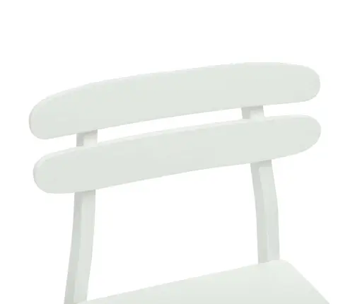 Söögitool 2 Pcs Valge Paks Kautsukipuit