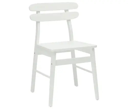 Söögitool 2 Pcs Valge Paks Kautsukipuit