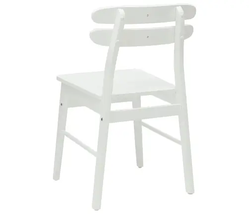 Söögitool 2 Pcs Valge Paks Kautsukipuit