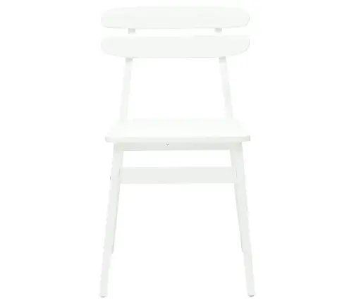 Söögitool 2 Pcs Valge Paks Kautsukipuit