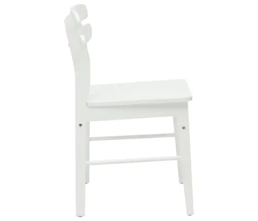 Söögitool 2 Pcs Valge Paks Kautsukipuit