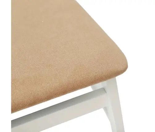 Söögitool 2 Pcs Valge Ja Pruun Paks Kautsukipuit