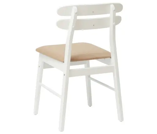 Söögitool 2 Pcs Valge Ja Pruun Paks Kautsukipuit