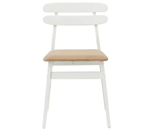 Söögitool 2 Pcs Valge Ja Pruun Paks Kautsukipuit