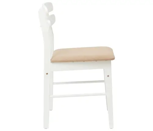 Söögitool 2 Pcs Valge Ja Pruun Paks Kautsukipuit