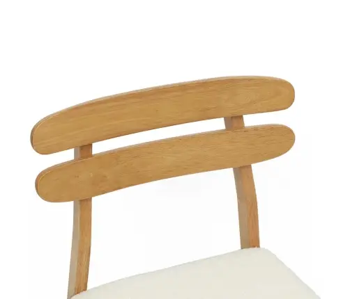 Söögitool 2 Pcs Looduslik Ja Hele Paks Kautsukipuit