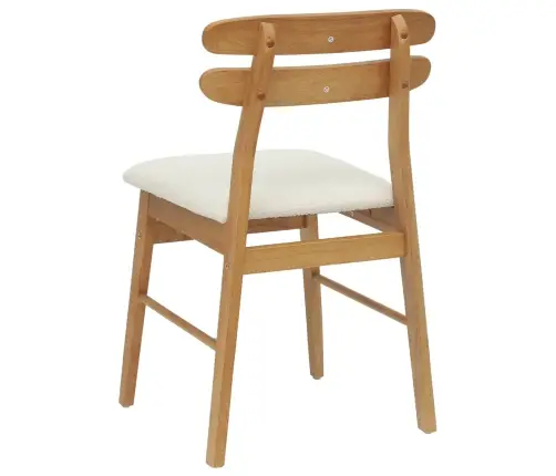 Söögitool 2 Pcs Looduslik Ja Hele Paks Kautsukipuit