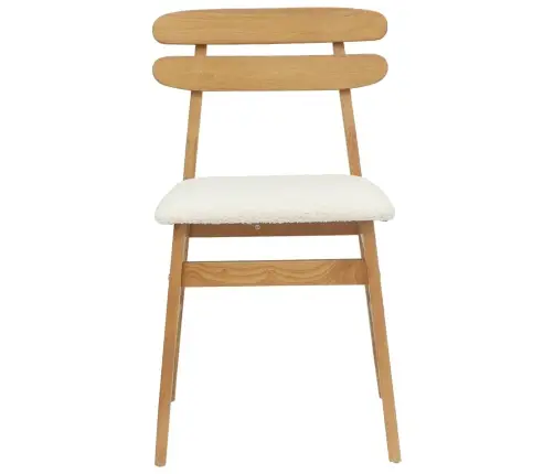 Söögitool 2 Pcs Looduslik Ja Hele Paks Kautsukipuit