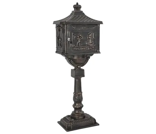 Stovinti Pašto Dėžutė Su Saugykla Bronzinė 42,5 X 29,5 X 117 Cm