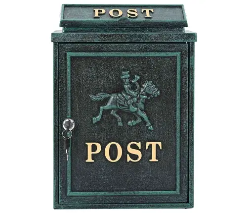 Sienas Pastkastīte Zaļa 29 X 13 X 41 Cm Kalts Alumīnijs Vidaxl