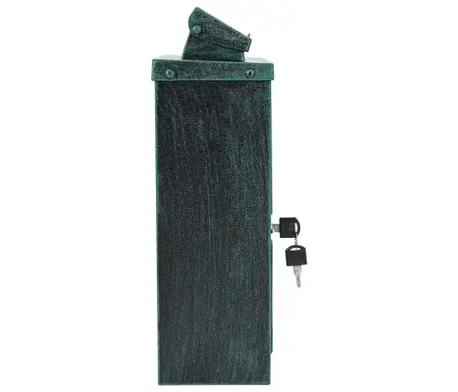 Sienas Pastkastīte Zaļa 29 X 13 X 41 Cm Kalts Alumīnijs Vidaxl