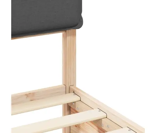 Lovo Rėmas Su Apmuštu Galvūgaliu Tamsiai Pilka 120 X 190 Cm