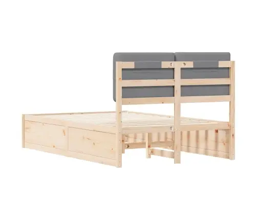 Lovo Rėmas Su Apmuštu Galvūgaliu Šviesiai Pilka 120 X 190 Cm