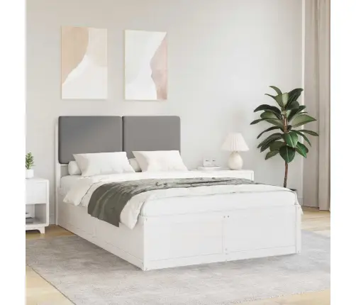 Lovo Rėmas Su Apmuštu Galvūgaliu Šviesiai Pilka 120 X 190 Cm