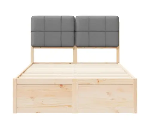 Lovo Rėmas Su Apmuštu Galvūgaliu Šviesiai Pilka 120 X 190 Cm