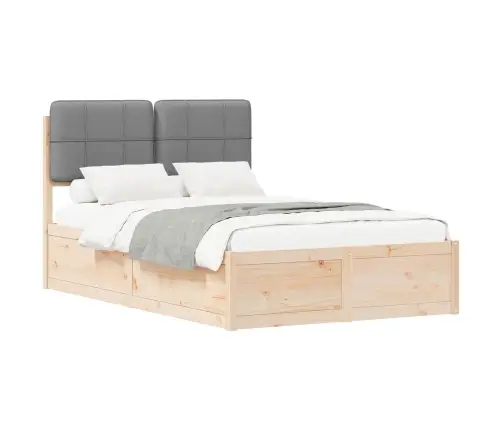 Lovo Rėmas Su Apmuštu Galvūgaliu Šviesiai Pilka 120 X 190 Cm