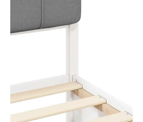 Lovo Rėmas Su Apmuštu Galvūgaliu Šviesiai Pilka 120 X 190 Cm