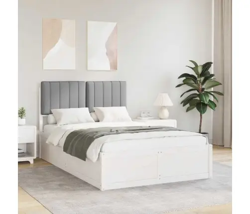 Lovo Rėmas Su Apmuštu Galvūgaliu Šviesiai Pilka 120 X 200 Cm