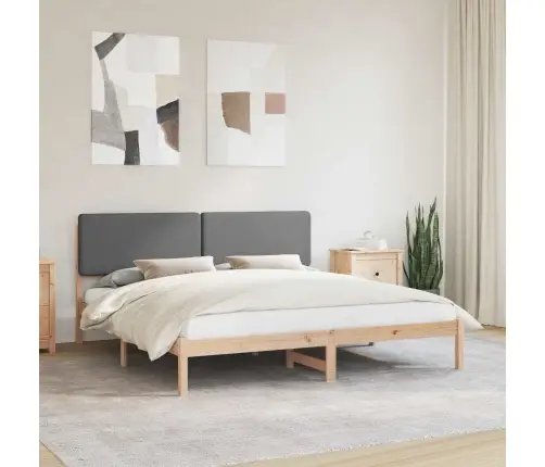 Lovo Rėmas Su Apmuštu Galvūgaliu Tamsiai Pilka 200 X 200 Cm