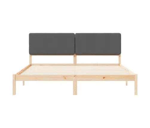 Lovo Rėmas Su Apmuštu Galvūgaliu Tamsiai Pilka 200 X 200 Cm