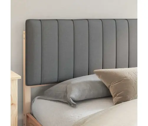 Lovo Rėmas Su Apmuštu Galvūgaliu Šviesiai Pilka 200 X 200 Cm