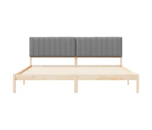 Lovo Rėmas Su Apmuštu Galvūgaliu Šviesiai Pilka 200 X 200 Cm