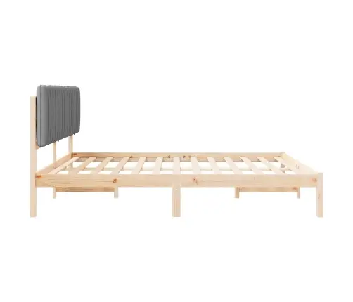 Lovo Rėmas Su Apmuštu Galvūgaliu Šviesiai Pilka 200 X 200 Cm