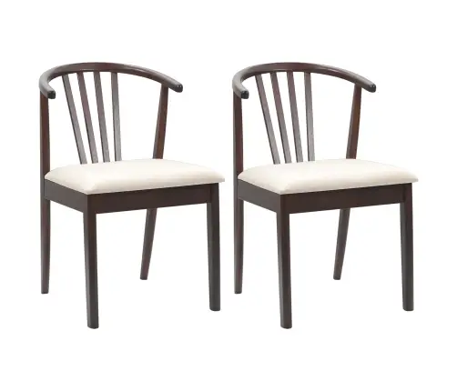 Valgomasis Krėslas 2 Pcs Šviesiai Rudas Ir Šviesus