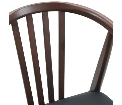 Söögitool 2 Pcs Helepruun Ja Must Tahke Kummipuu