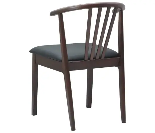 Söögitool 2 Pcs Helepruun Ja Must Tahke Kummipuu