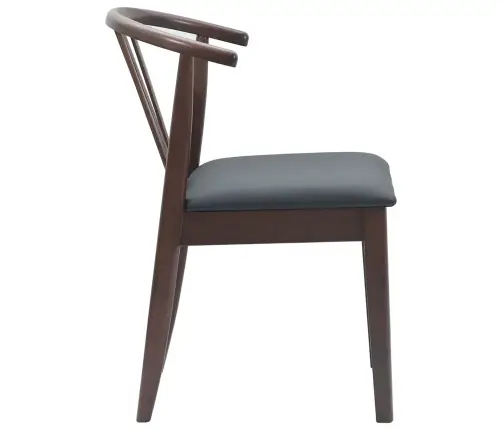 Söögitool 2 Pcs Helepruun Ja Must Tahke Kummipuu