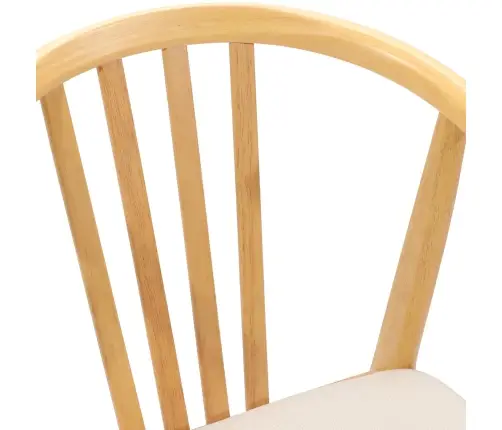 Ēdamistabas Krēsls 2 Pcs Dabisks Un Gaišs Cietais Gumijas Koks Vidaxl