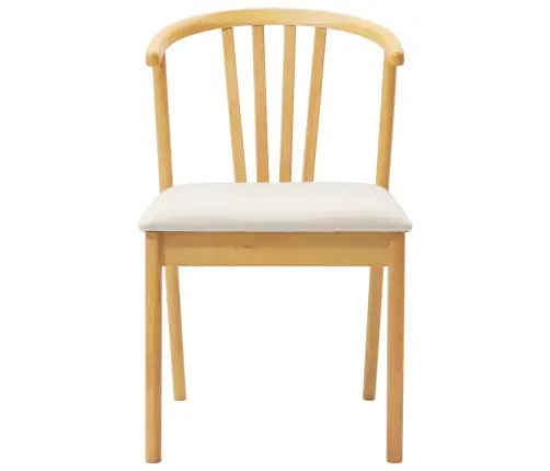 Ēdamistabas Krēsls 2 Pcs Dabisks Un Gaišs Cietais Gumijas Koks Vidaxl