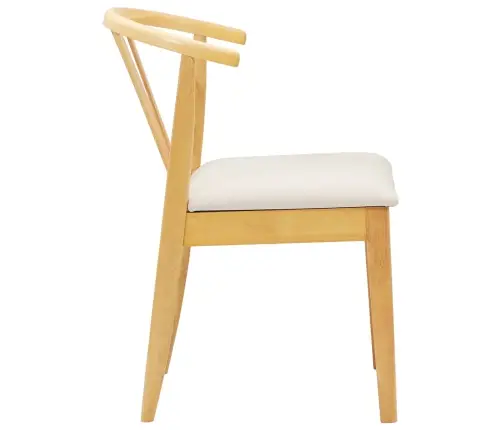 Ēdamistabas Krēsls 2 Pcs Dabisks Un Gaišs Cietais Gumijas Koks Vidaxl