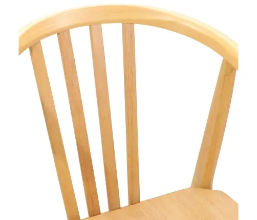 Valgomasis Krėslas 2 Pcs Natūrali Kietas Gumos Medis