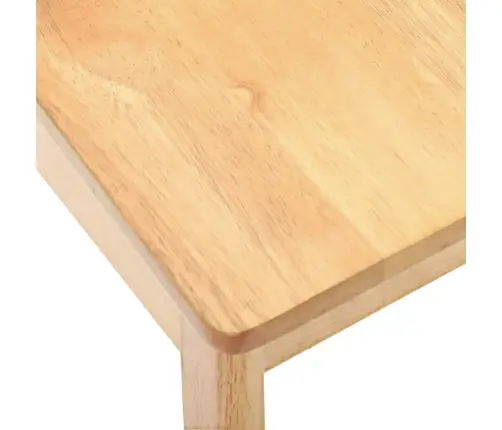 Valgomasis Krėslas 2 Pcs Natūrali Kietas Gumos Medis